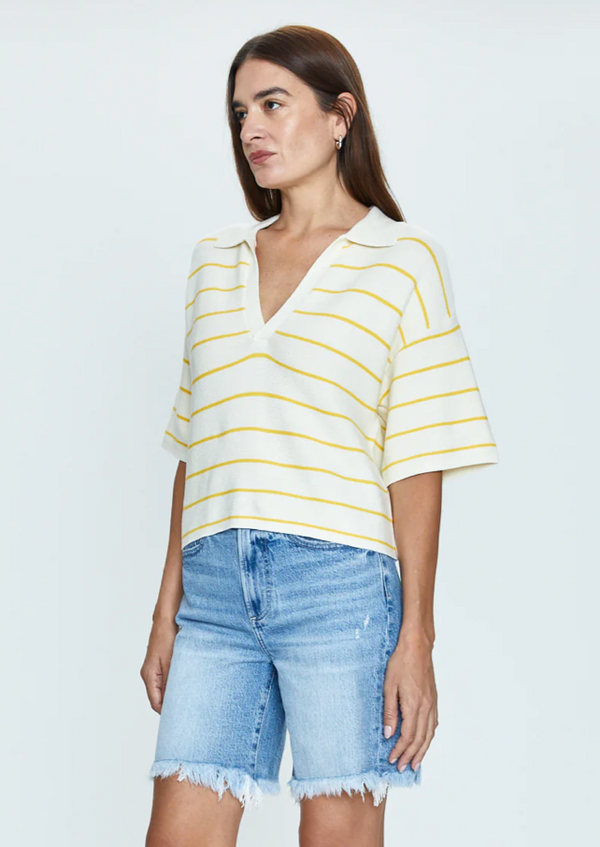 Marlow Sweater- Dandelion Stripe