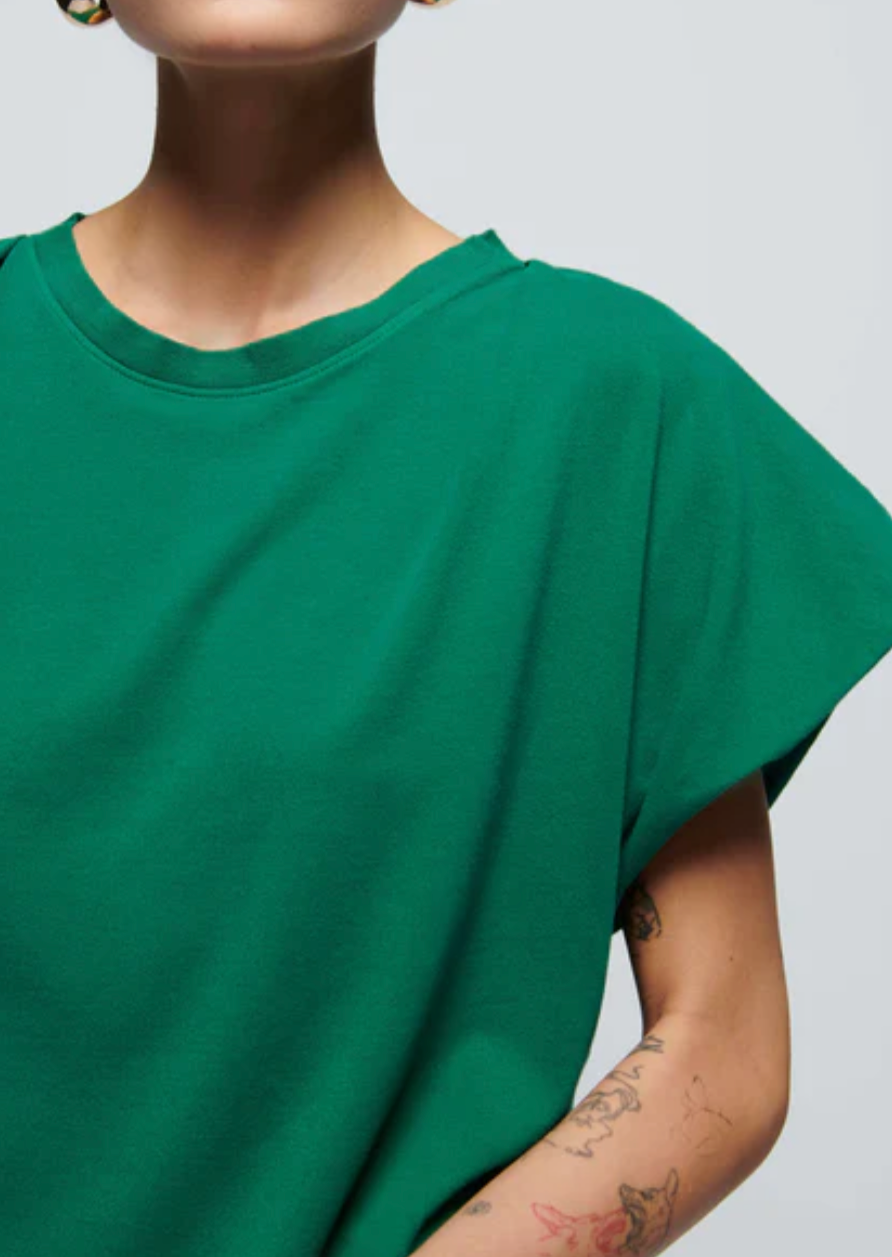 Layne Solid Crewneck T-Shirt- Verdant Green
