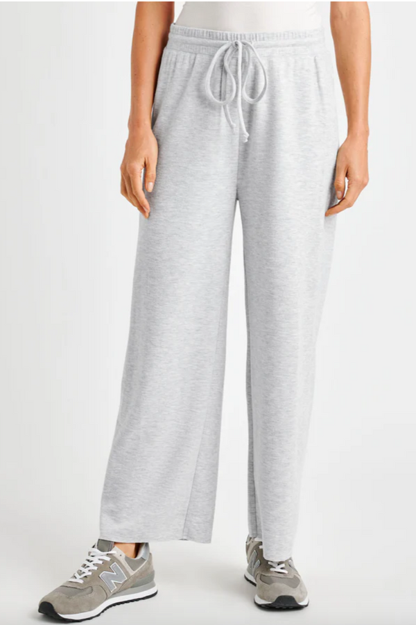 Winslow Wide Leg Pant- Ice Heather Grey