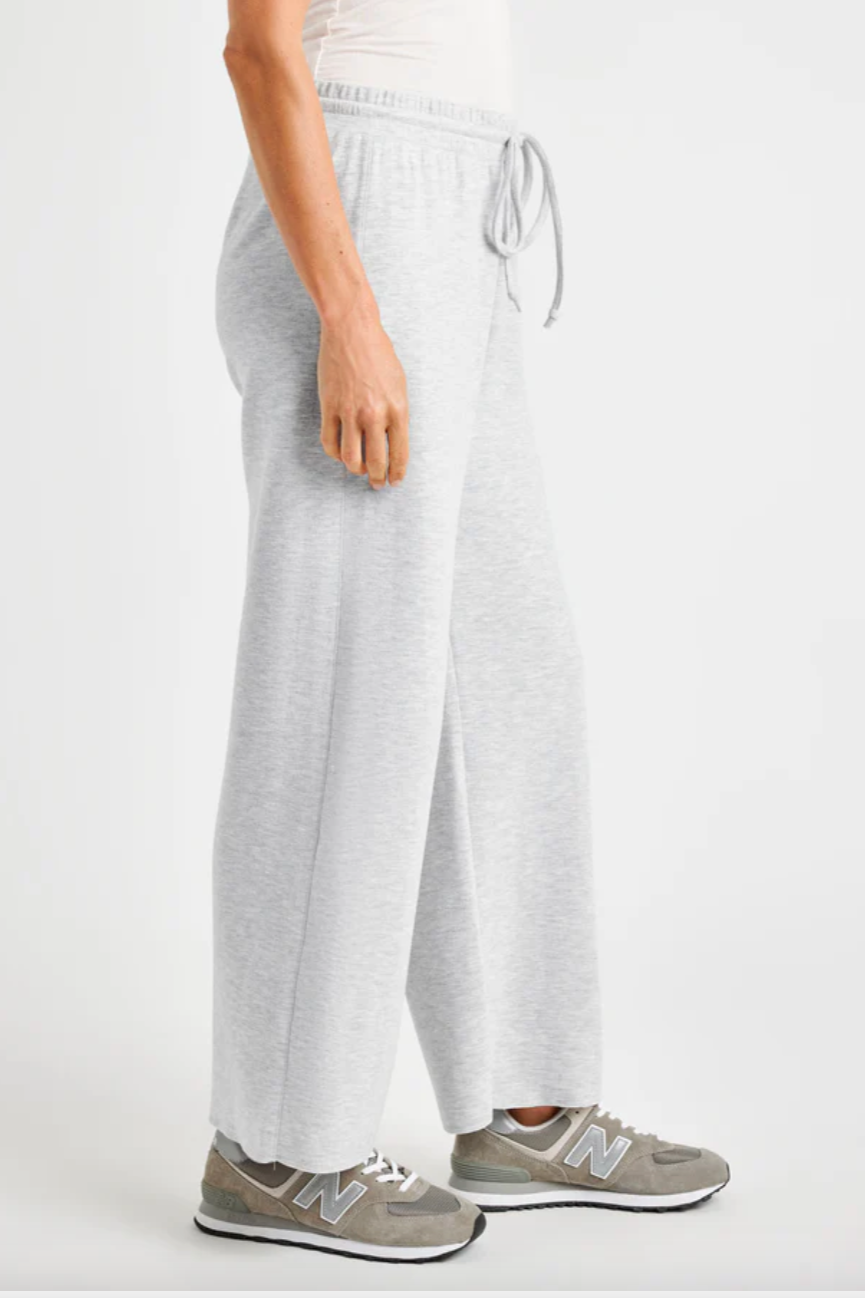 Winslow Wide Leg Pant- Ice Heather Grey