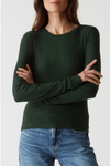 Finn Cropped Long Sleeve Tee- Dark Matcha