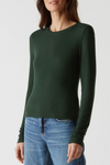 Finn Cropped Long Sleeve Tee- Dark Matcha