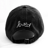 Heart Patch Baseball Hat- Black/White