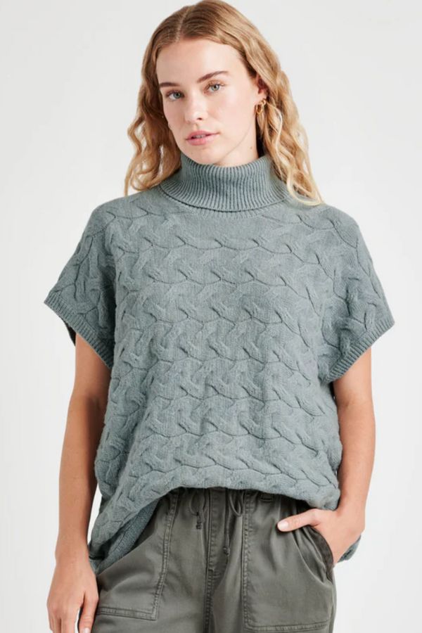 Liliana Turtleneck Sweater- Dusty Teal