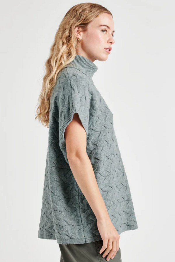 Liliana Turtleneck Sweater- Dusty Teal