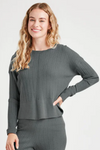 Veronica Cable Sweater- Evergreen