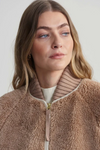 Ella Long Line Sherpa Bomber- Chanterelle