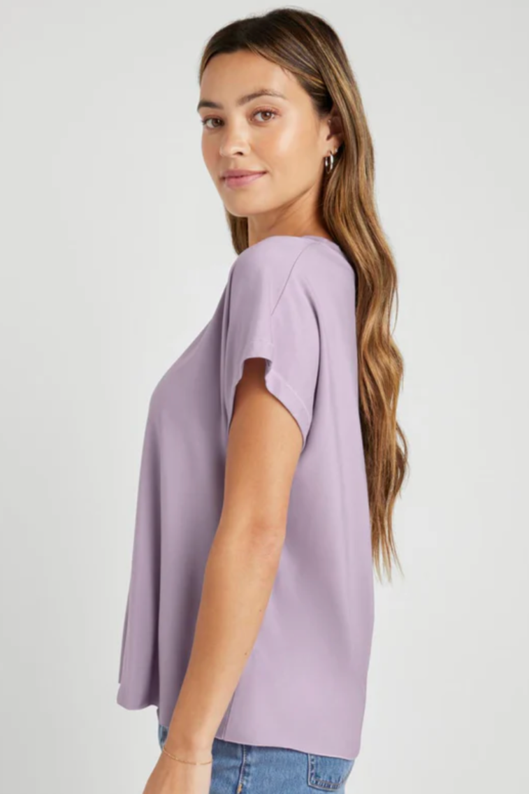 Tyra Short Sleeve Tee- Lavender