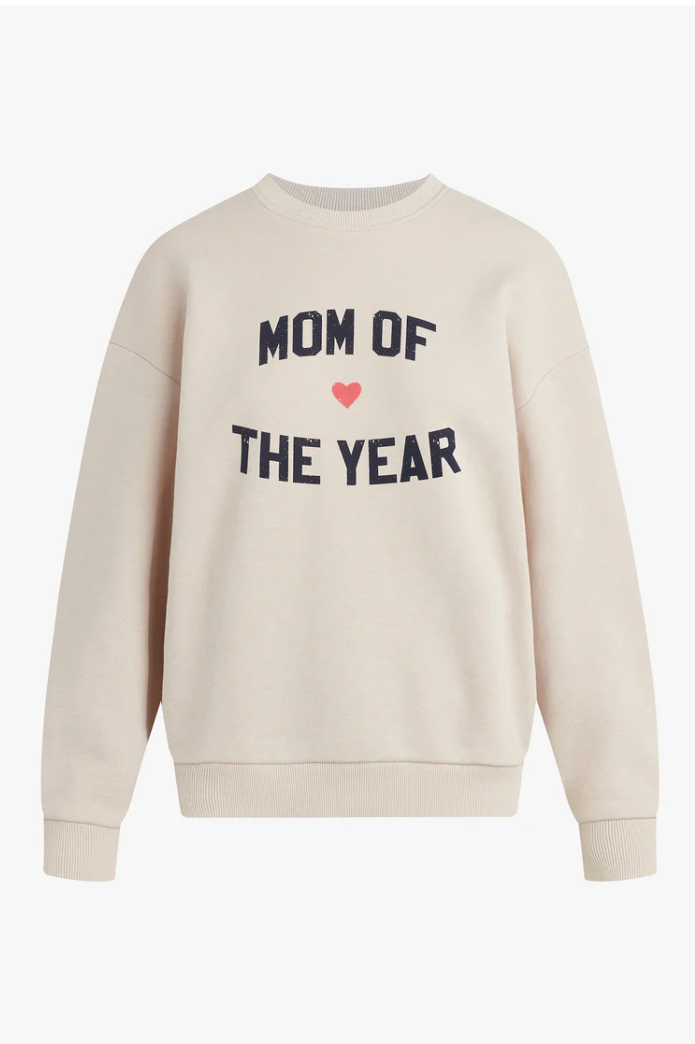 Mom of the Year Sweatshirt- Heather Oatmeal