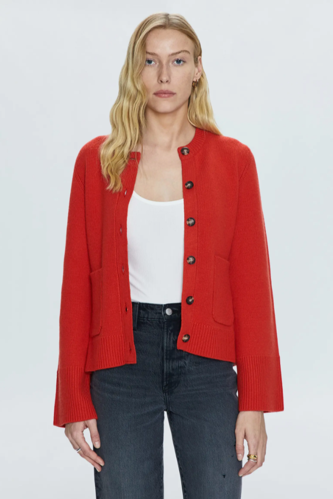 Dani Cardigan- Rouge Red