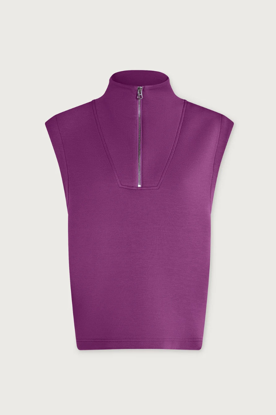 Magnolia Half Zip Tank 2.0- Striking Purple