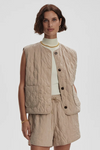 Catrine Quilted Short- Light Taupe