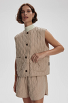 Karla Quilted Gilet- Light Taupe