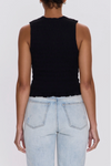 Phoebe Smocked Tank- Noir
