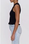 Phoebe Smocked Tank- Noir