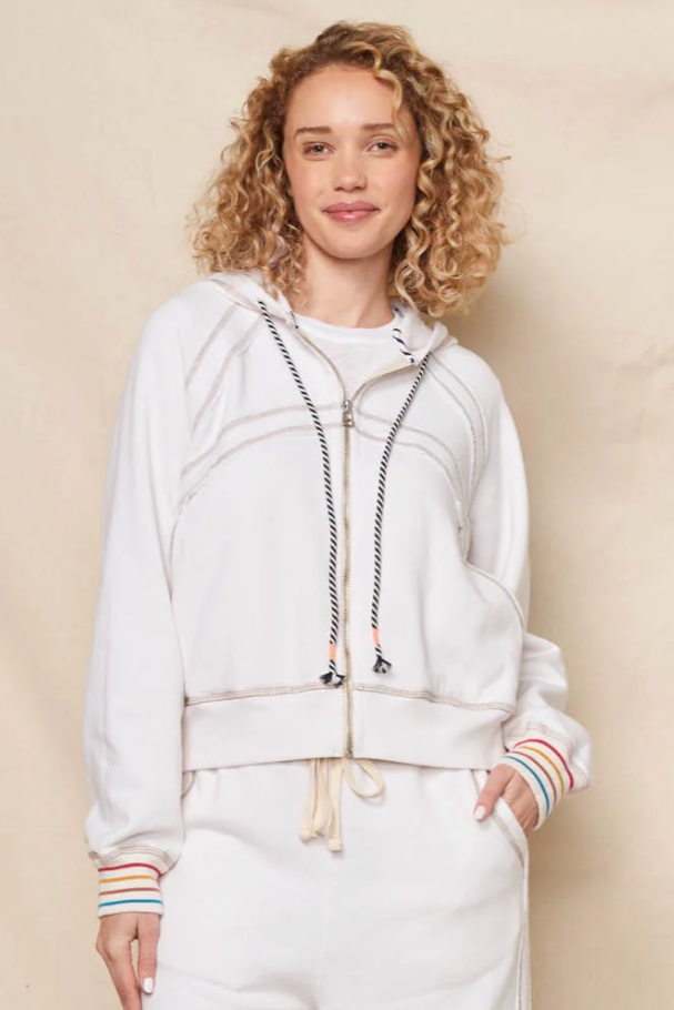 Raw Seamed Horizon Hoodie- Oyster