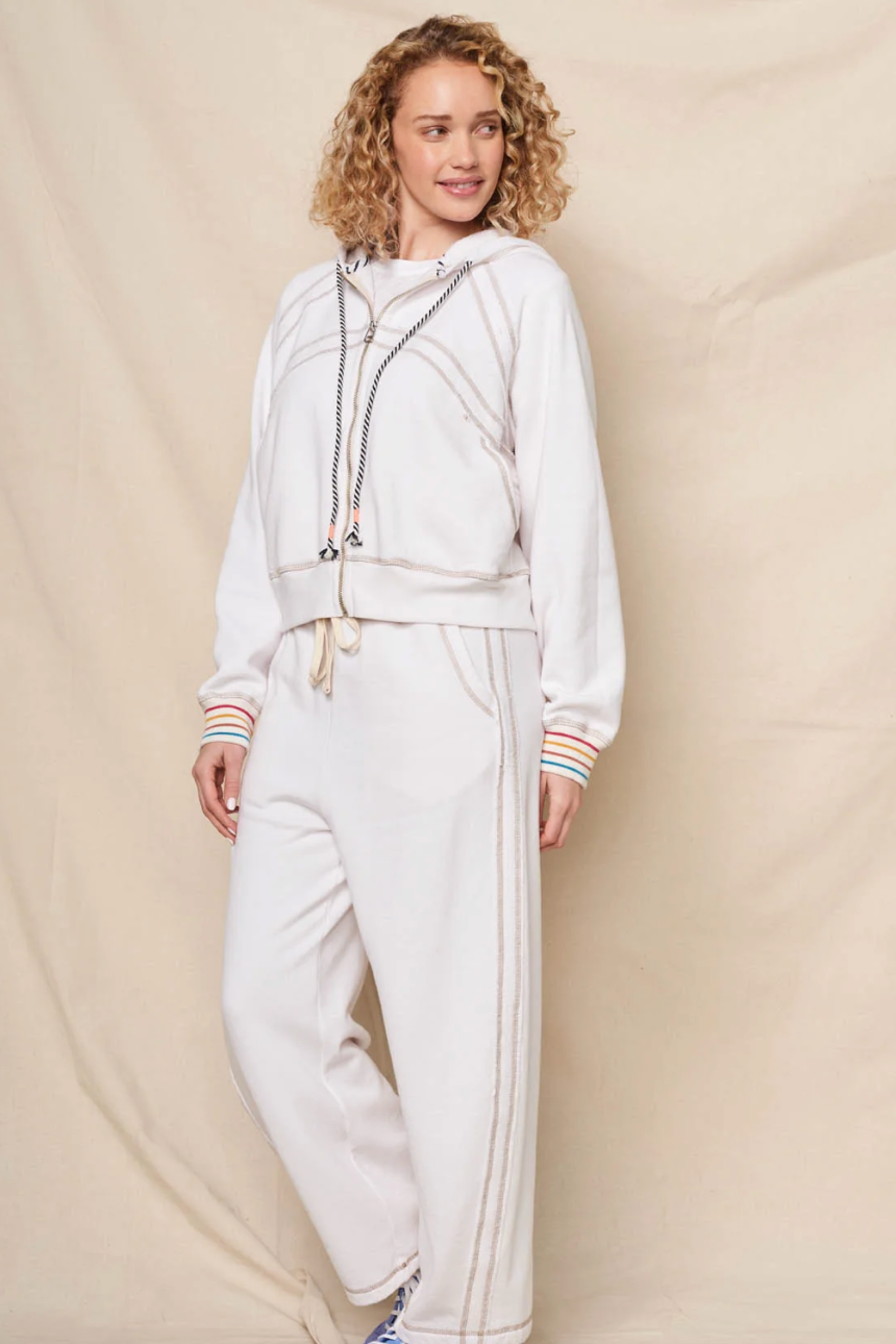 Raw Seamed Horizon Hoodie- Oyster