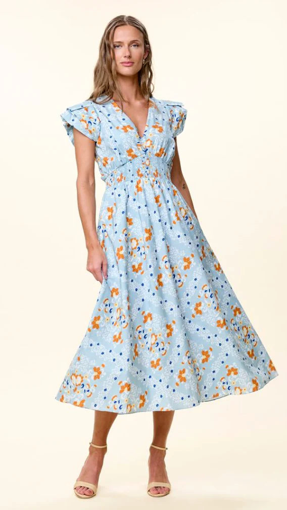 Sveva Midi Dress- Vespara Print