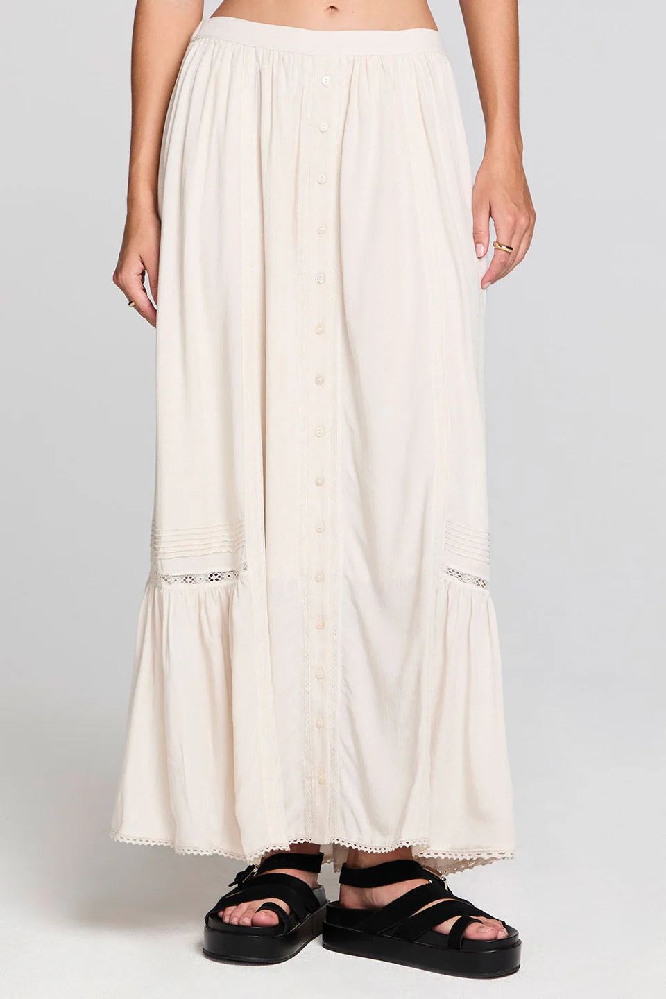 Selah Midi Skirt- Salt