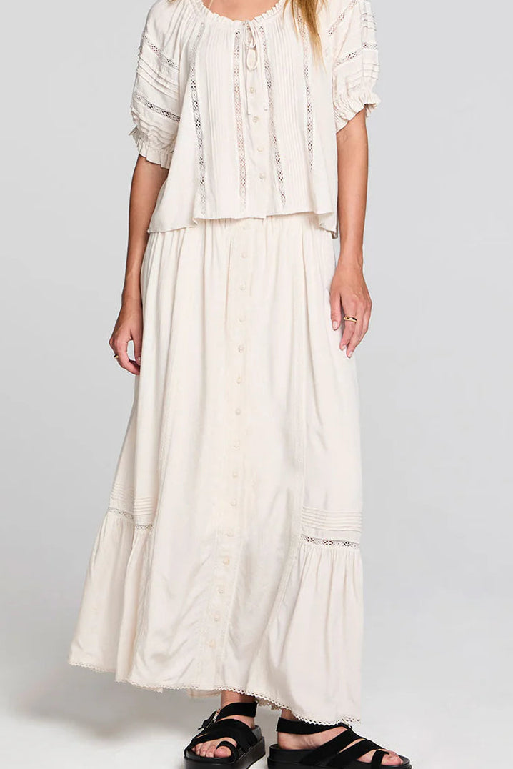 Selah Midi Skirt- Salt