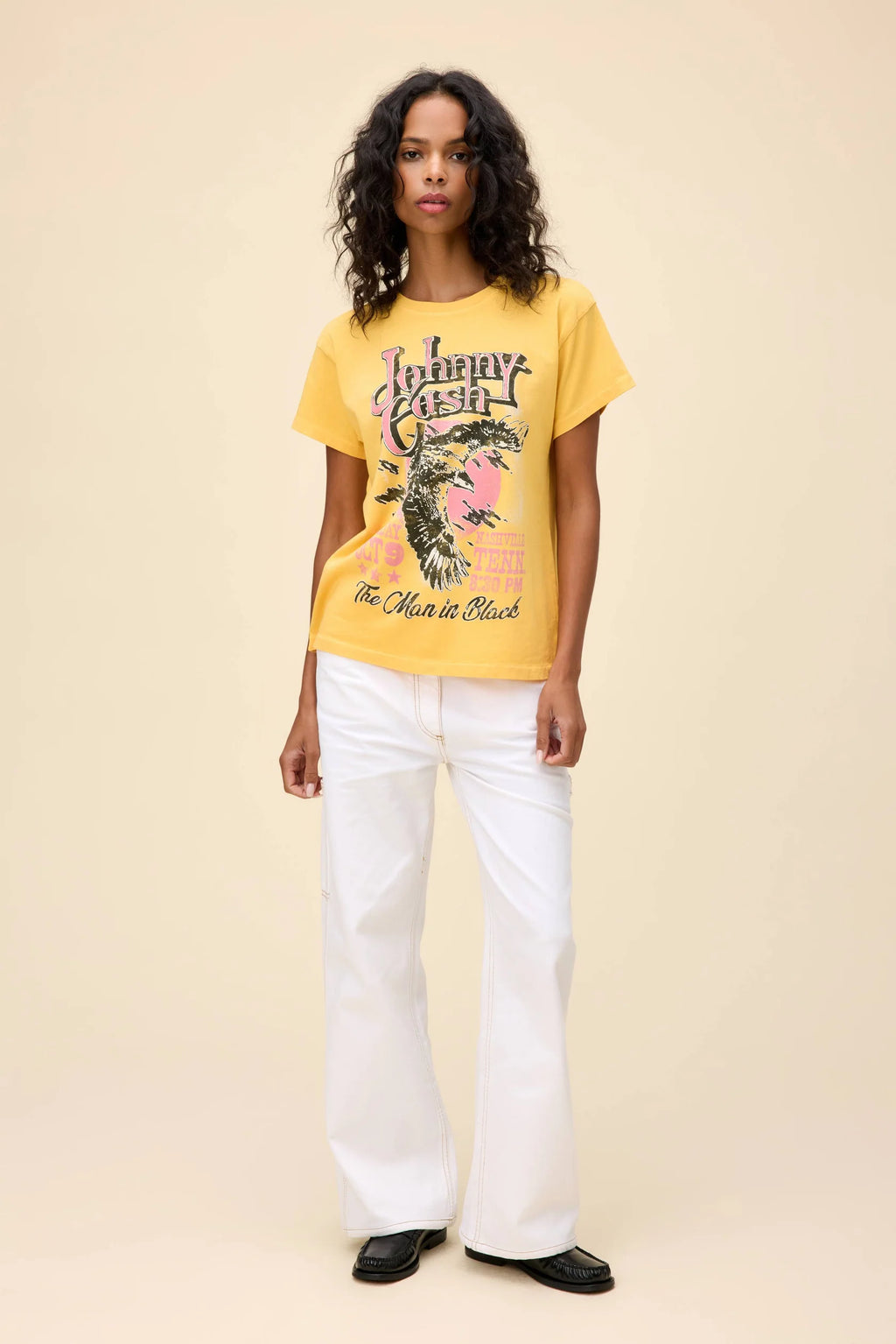 Johnny Cash Tour Tee- Dusty Gold