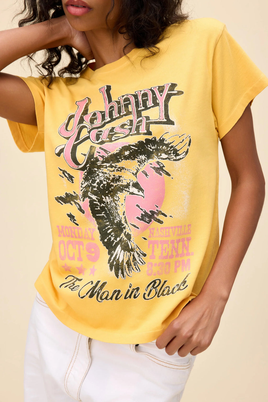 Johnny Cash Tour Tee- Dusty Gold