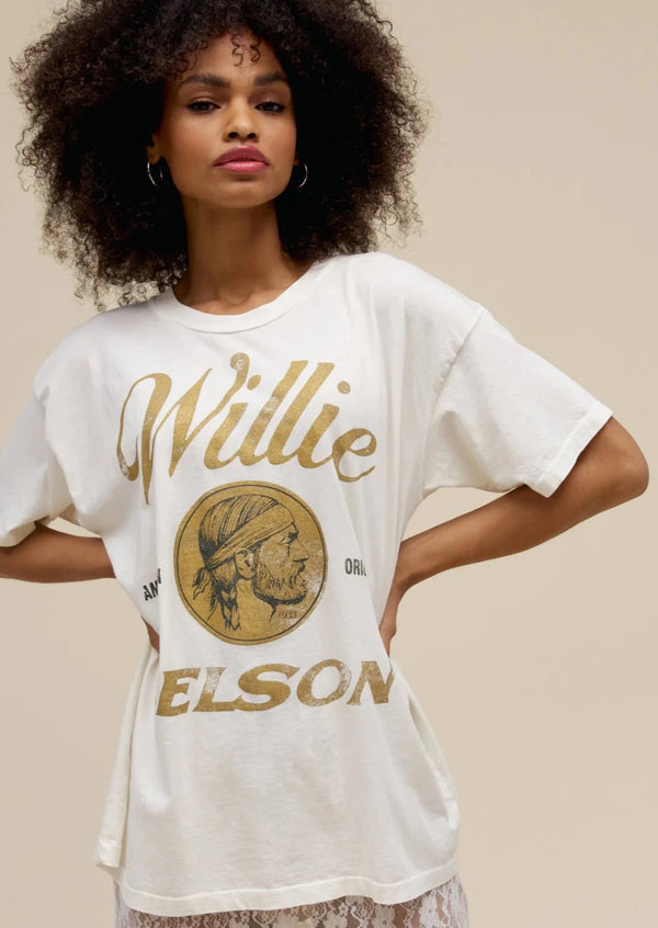 Willie Nelson American Original Merch Tee- Vintage White