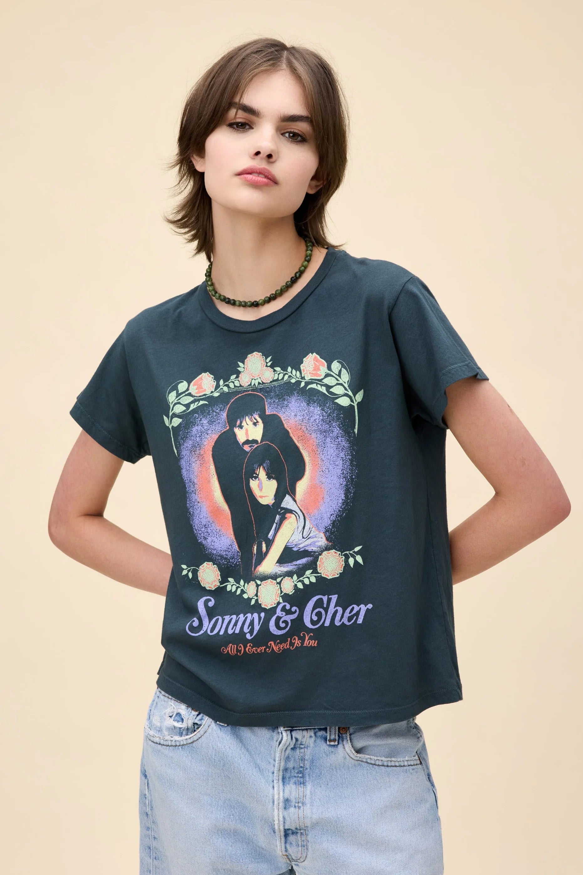 Sonny & Cher Solo Tee- Vintage Black **Final Sale**