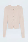 Taye Shrunken Cardigan- Barely Pink