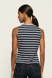 Terri Tie Front Tank- Playa Stripe