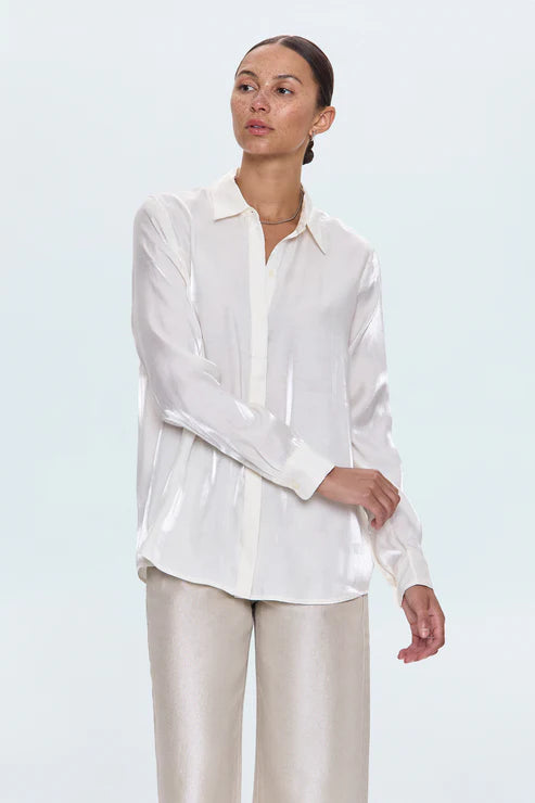 Tilda Button Down- Ecru