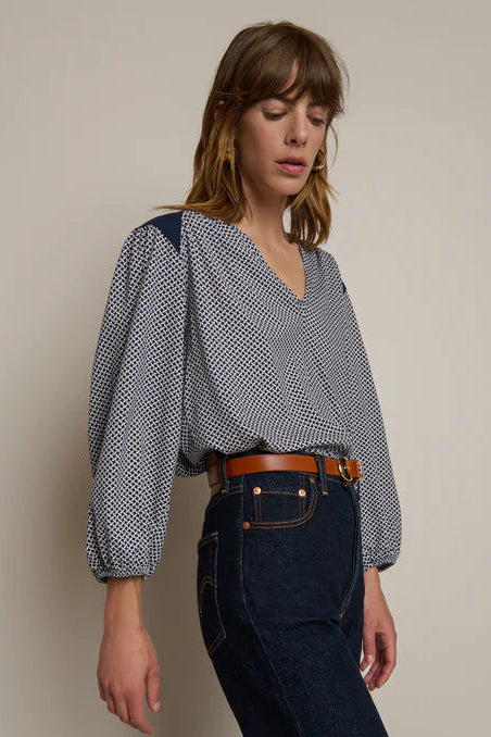 Twyla Long Sleeve- Tossed Geo