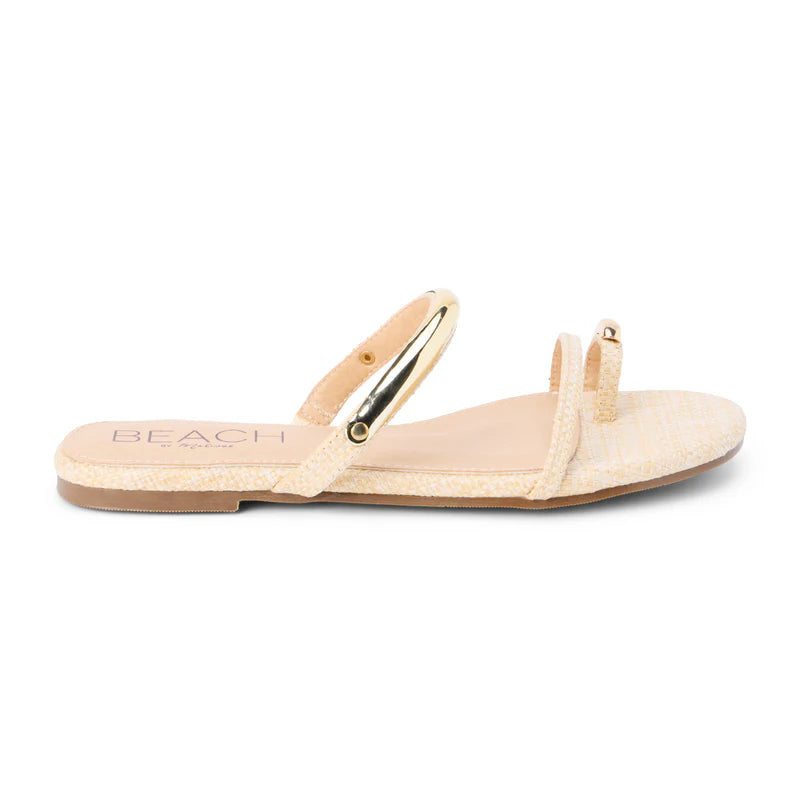 Vacay Flat Sandal- Natural
