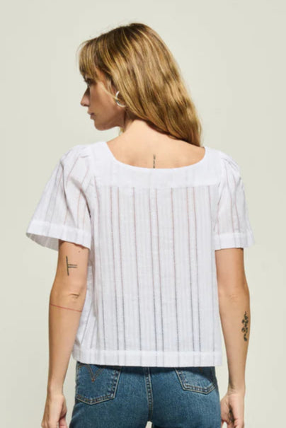 Vanity Sweatheart Top—White