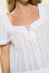 Vanity Sweatheart Top—White