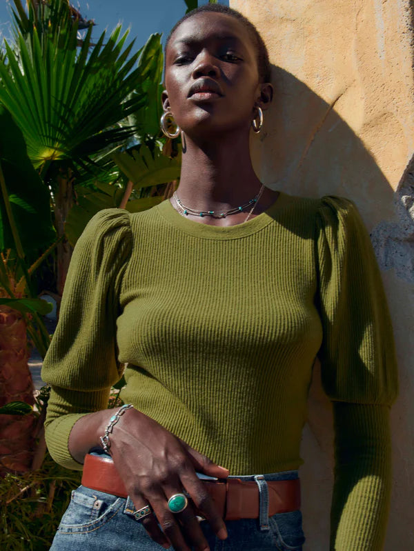 Zia Sweater Tee With Juliet- Saguaro Green