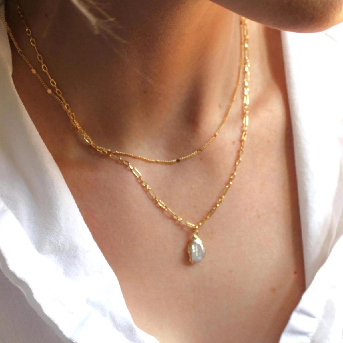 Morgan Pearl Necklace 16 inch