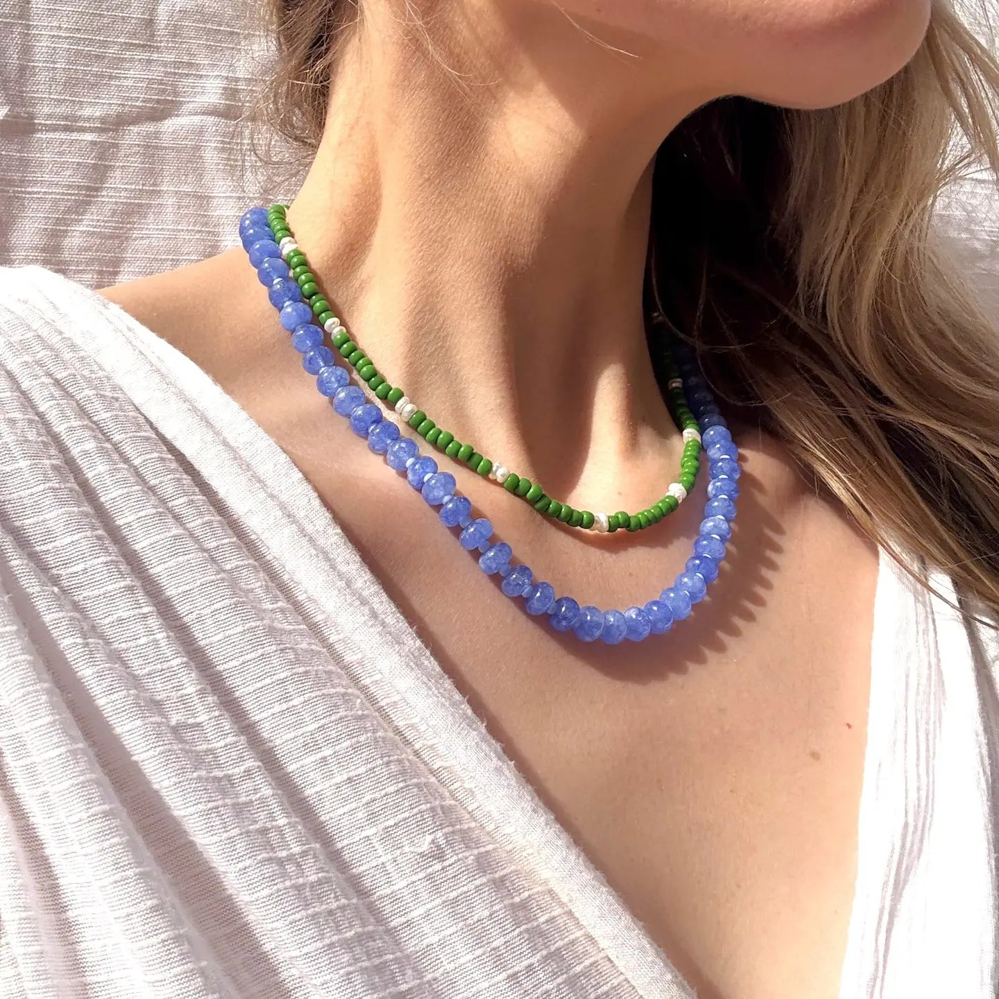 Candy Beaded Necklace- 17 inch