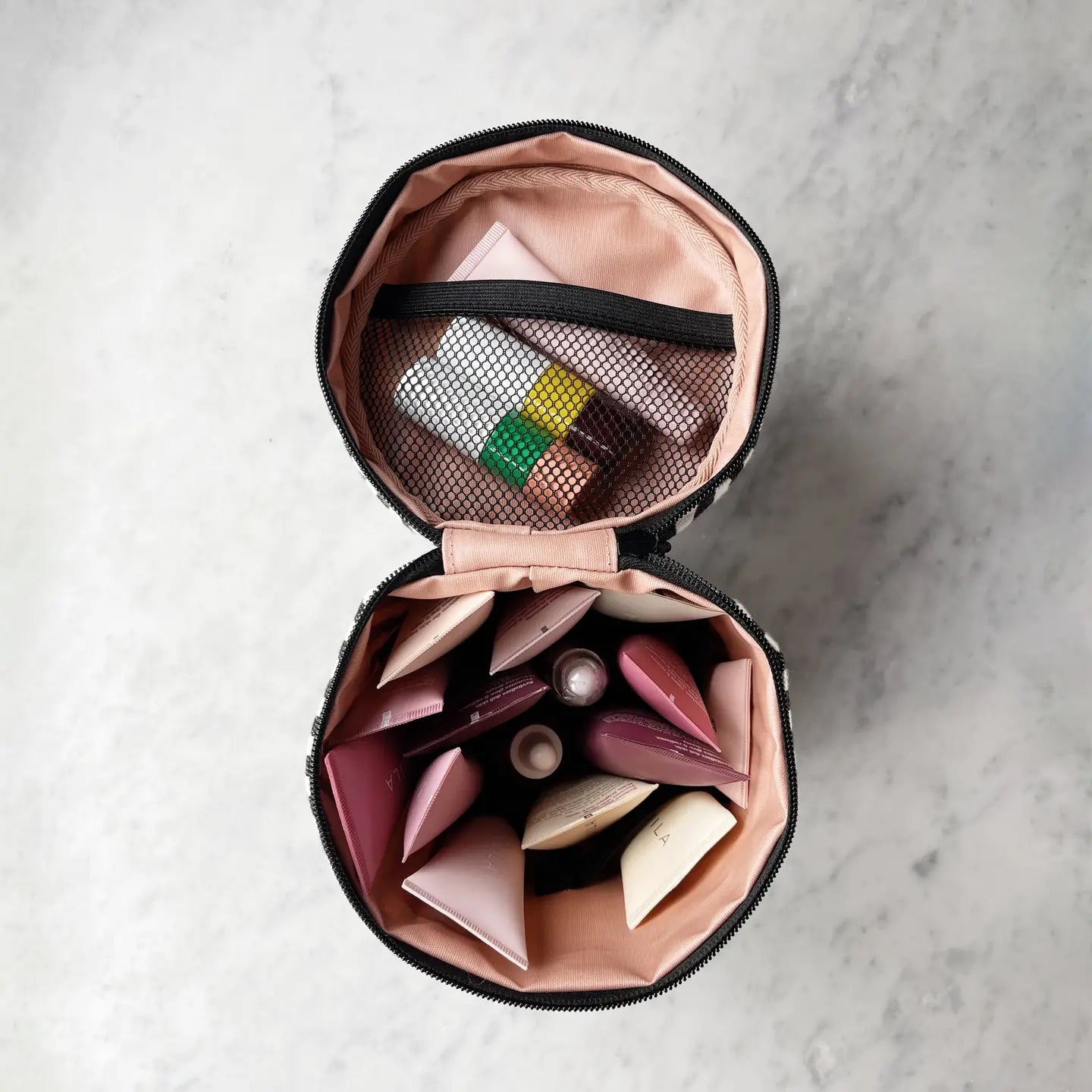 Round "My Skincare" Case- Striped