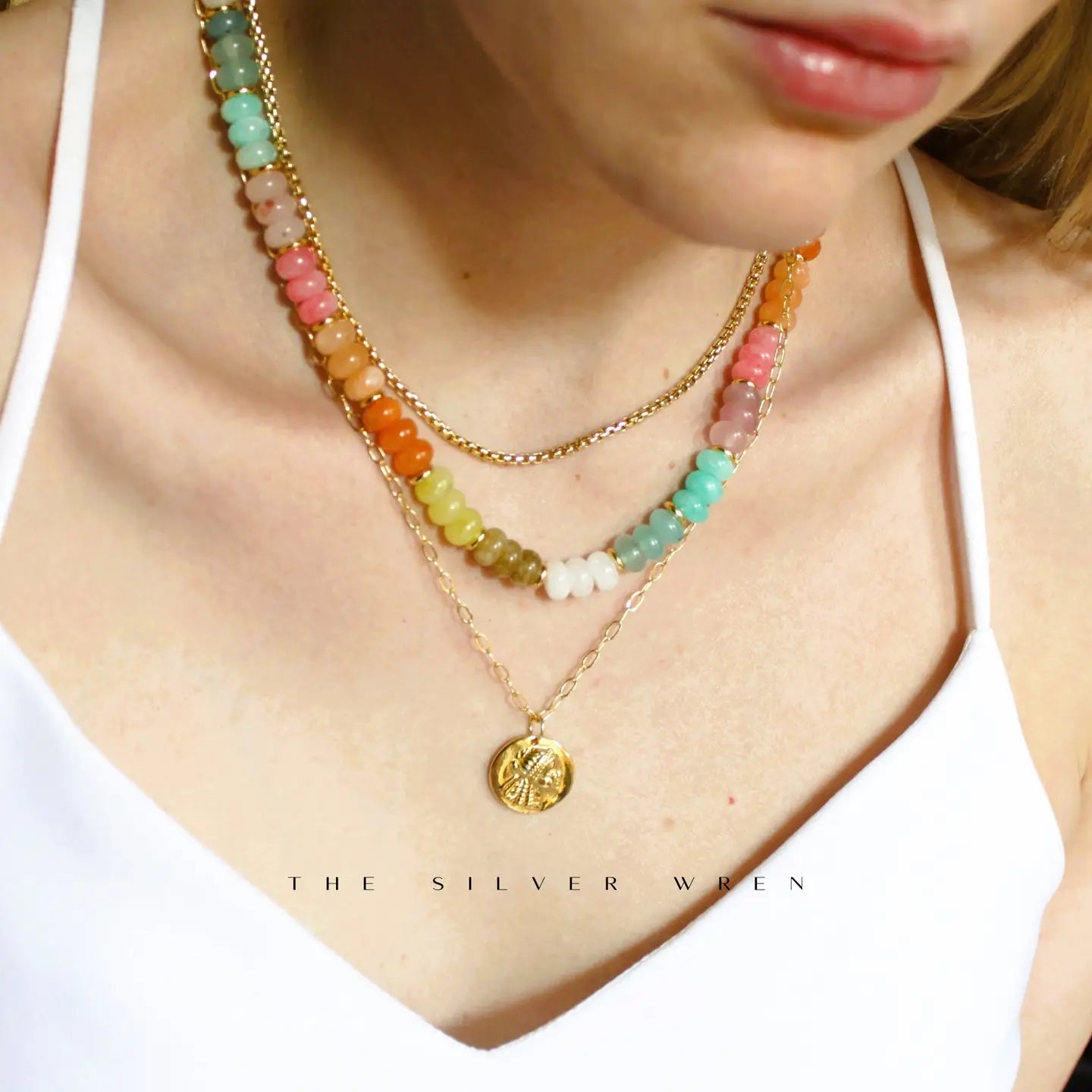 Stone Candy Necklace 16inch