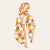 Tan and Yellow Floral Hair Tie Scarf