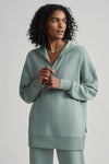 Masie Longline Sweatshirt—Lily Pad