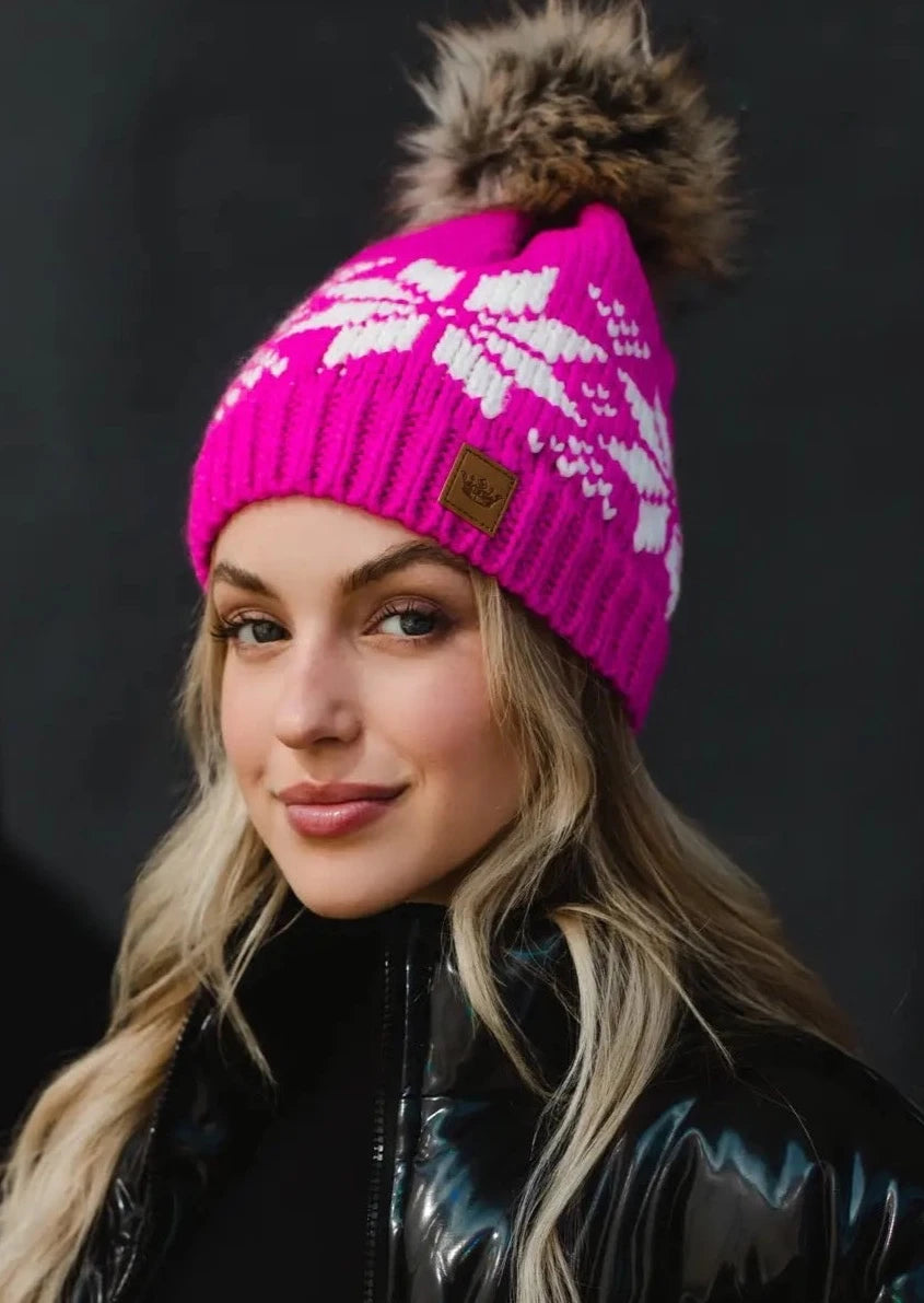 Snowflake Knit Hat