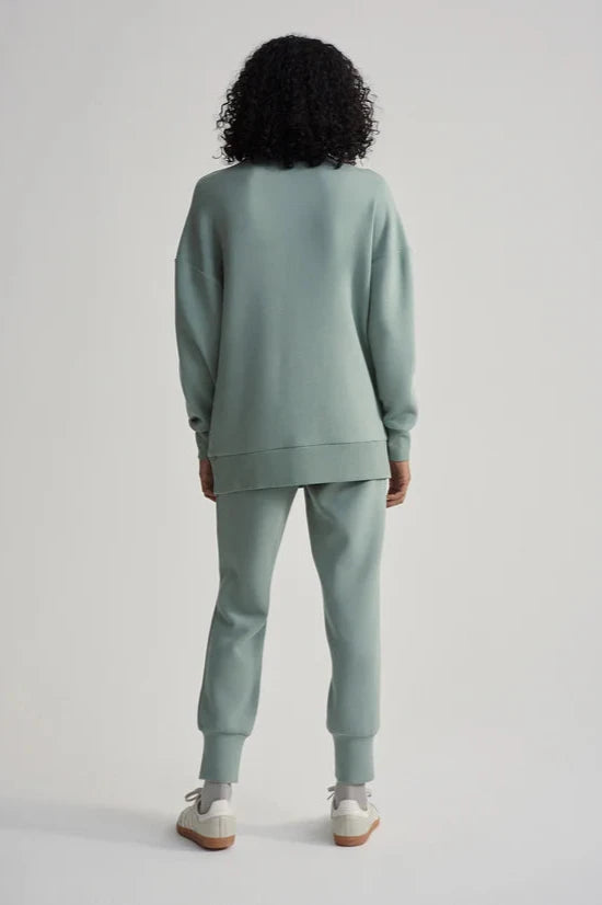Masie Longline Sweatshirt—Lily Pad