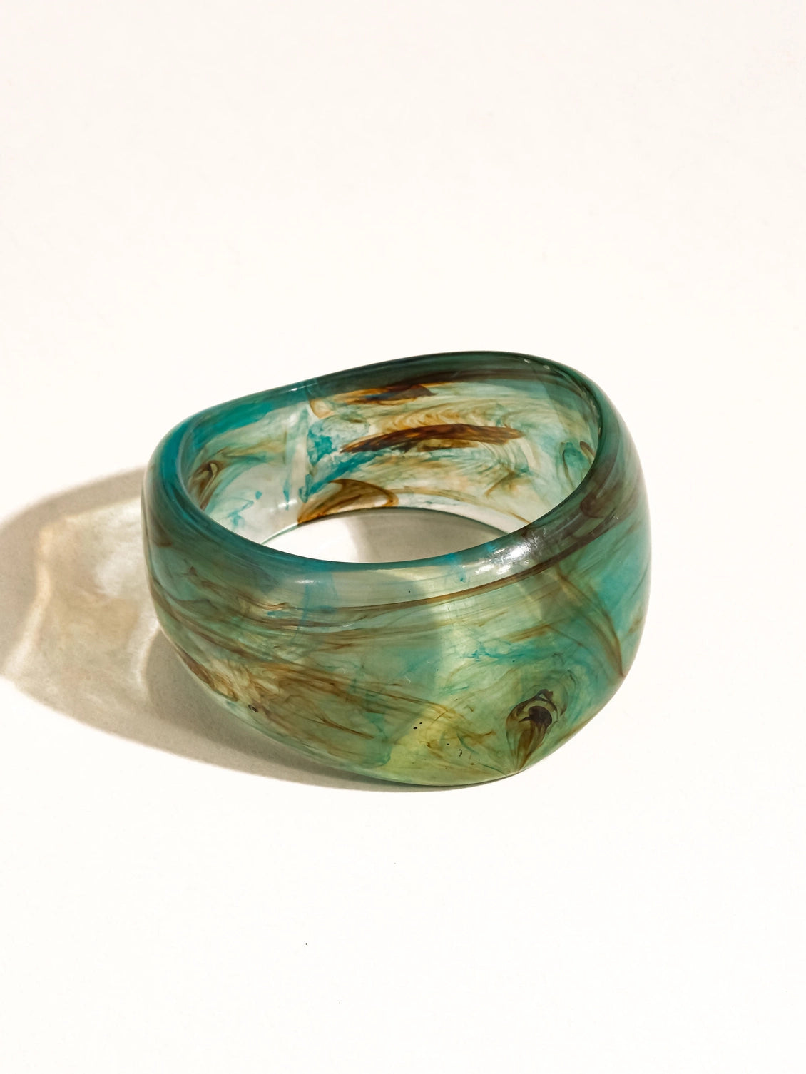 Caelia Statement Resin Bangle- Blue
