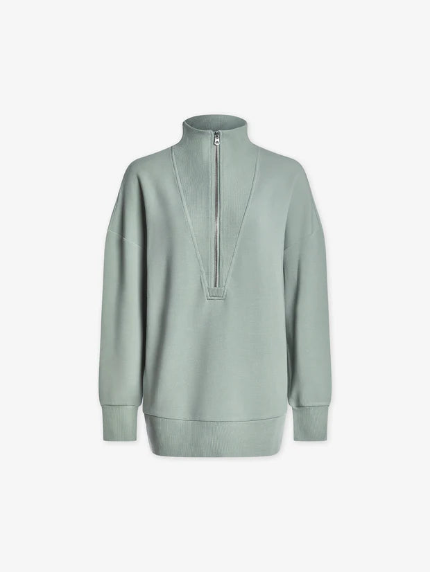 Masie Longline Sweatshirt—Lily Pad