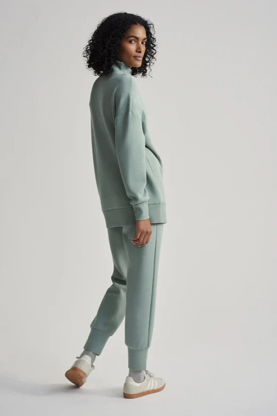 Masie Longline Sweatshirt—Lily Pad