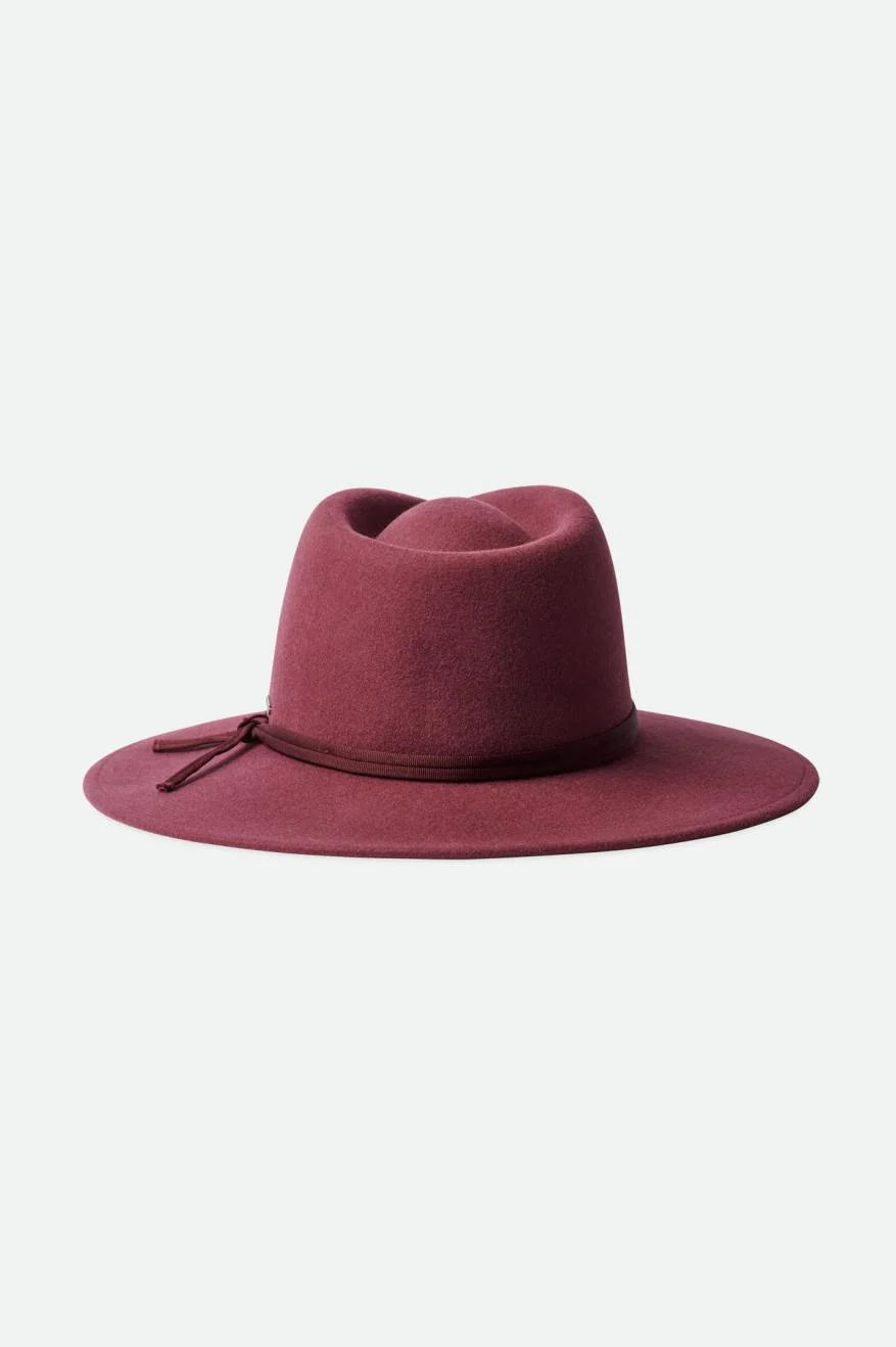 Joanna Wool Felt Hat- Mahogany