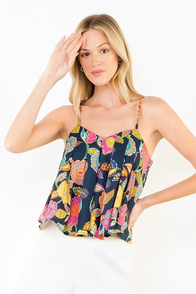 Floral Pattern Tank Top