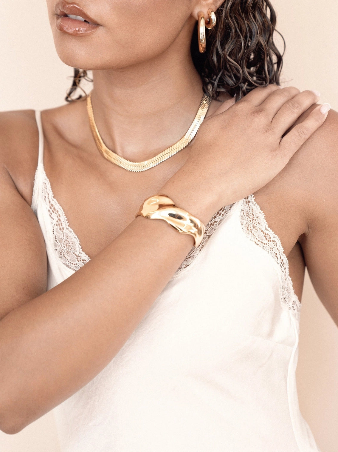 Wavy Days Cuff- Gold Plated